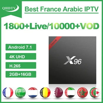 

Iptv French Arabic X96W Android 7.1 Smart 4K Media Player QHDTV IPTV Subscription IPTV Arabic French Spain Belgium IPTV Dutch