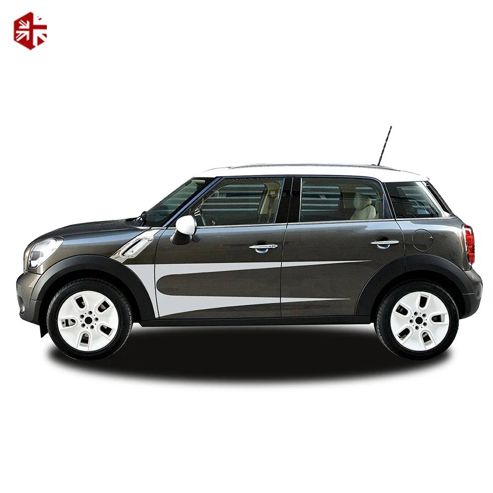 2X автомобиля стиль двери боковой StripeSticker тела графика Виниловая наклейка для MINI Cooper S Countryman R60 2010- One JCW аксессуары