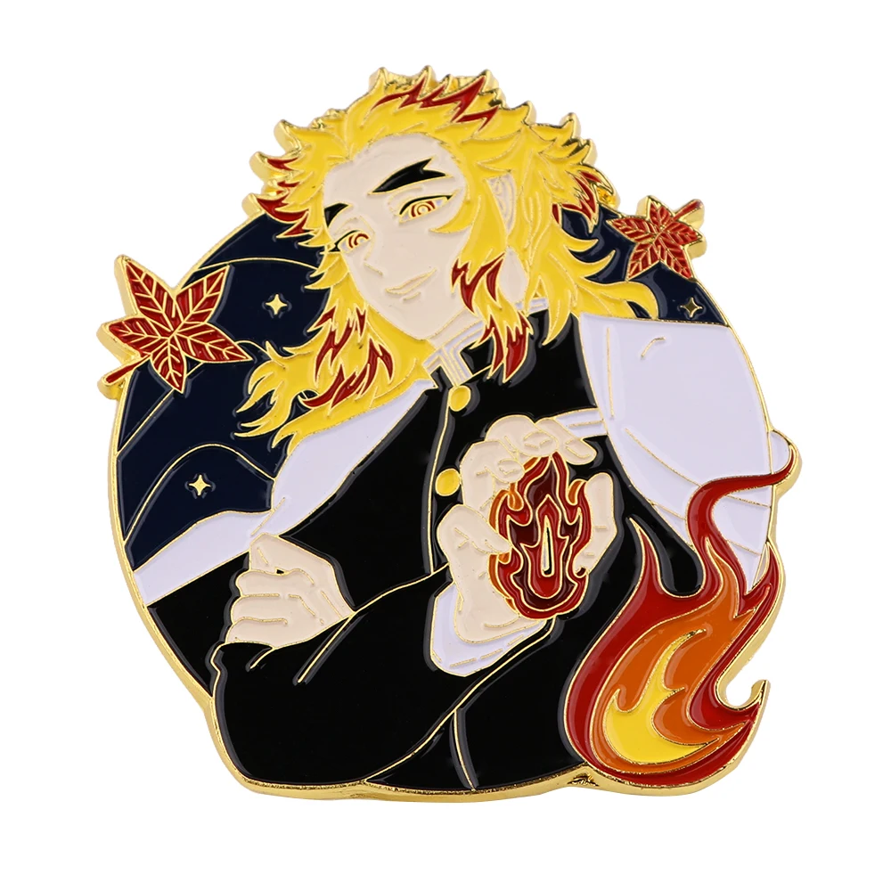 J3304 Japanese Anime Badges Kimetsu No Yaiba Manga Enamel Pin Brooch