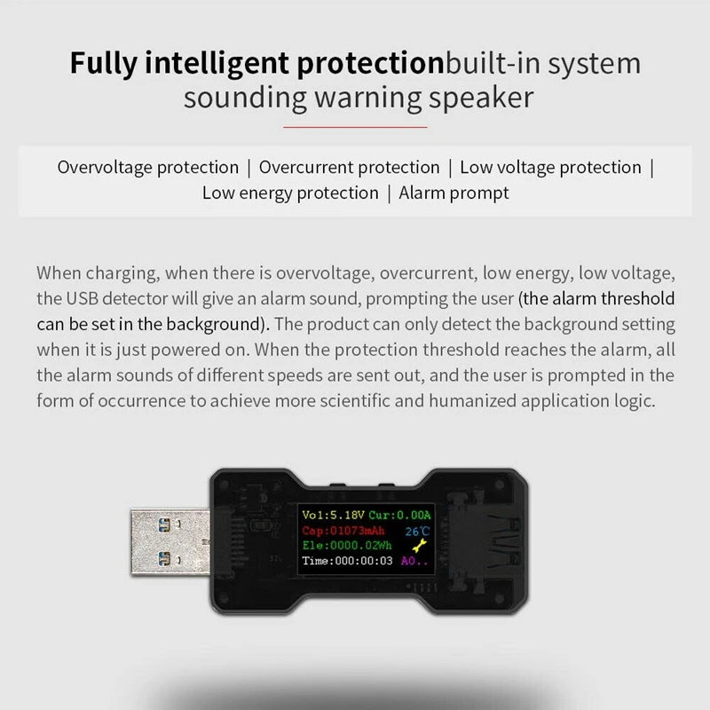 GTBL FNB18 USB цветной экран тестер постоянного тока цифровой вольтметр Амперметр ток X7S1