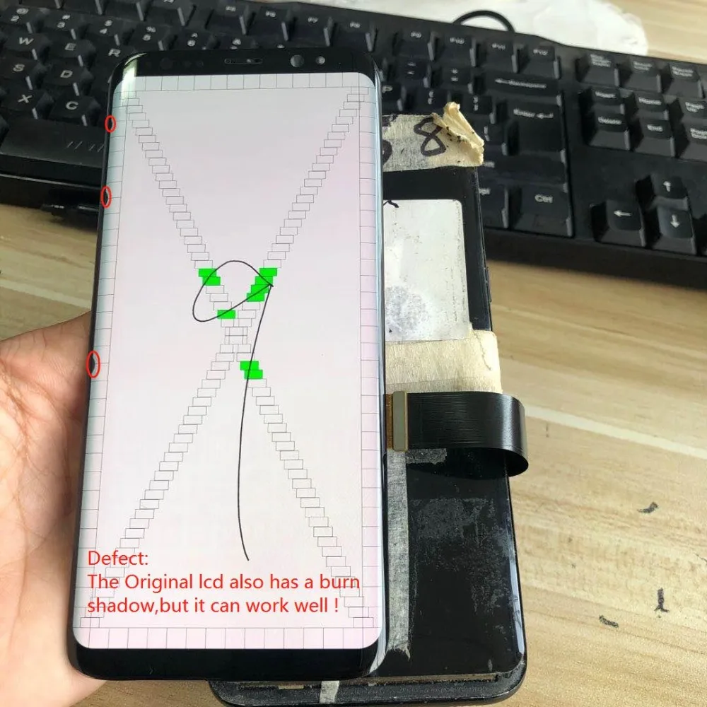 With Dead Pixels Original LCD For Samsung Galaxy S8 lcd G950 SM-G950F LCD Display Touch Screen Digitizer no Frame Assembly Part