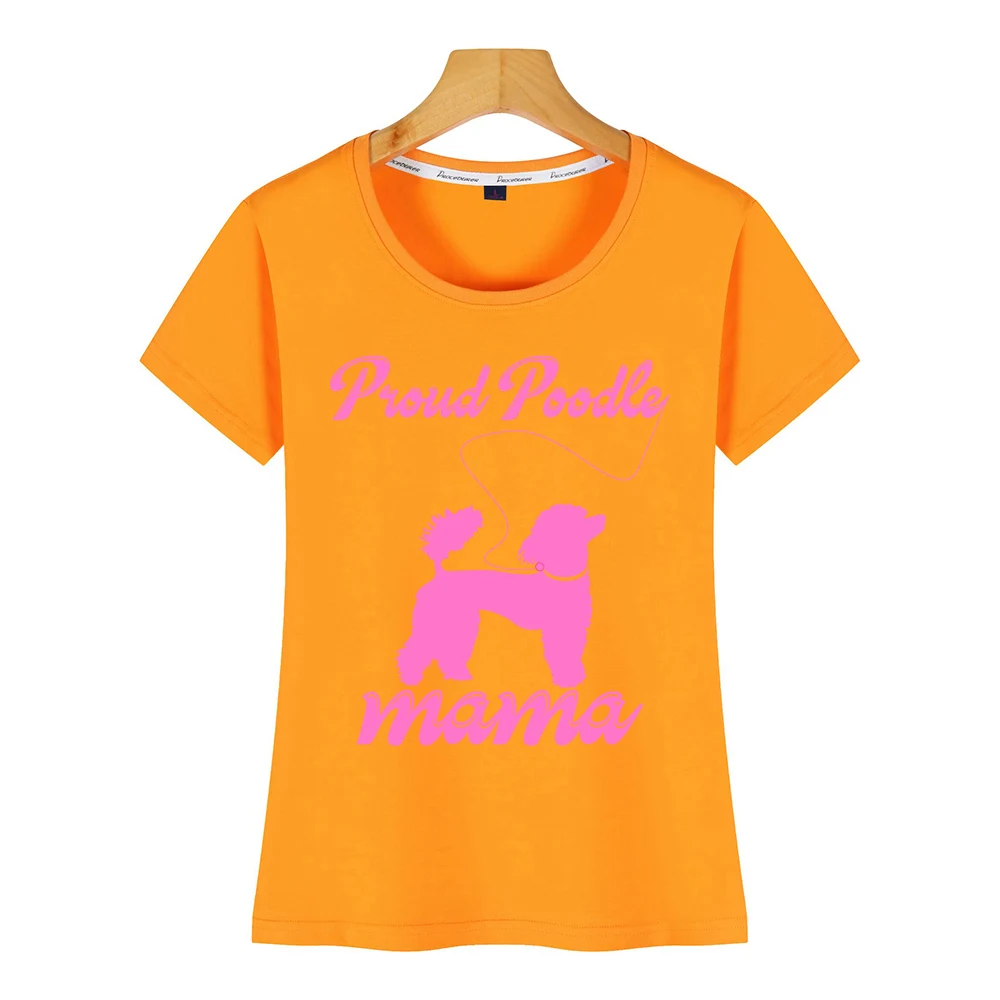 Женская футболка vt087 proud poodle mama Fit с надписями на заказ