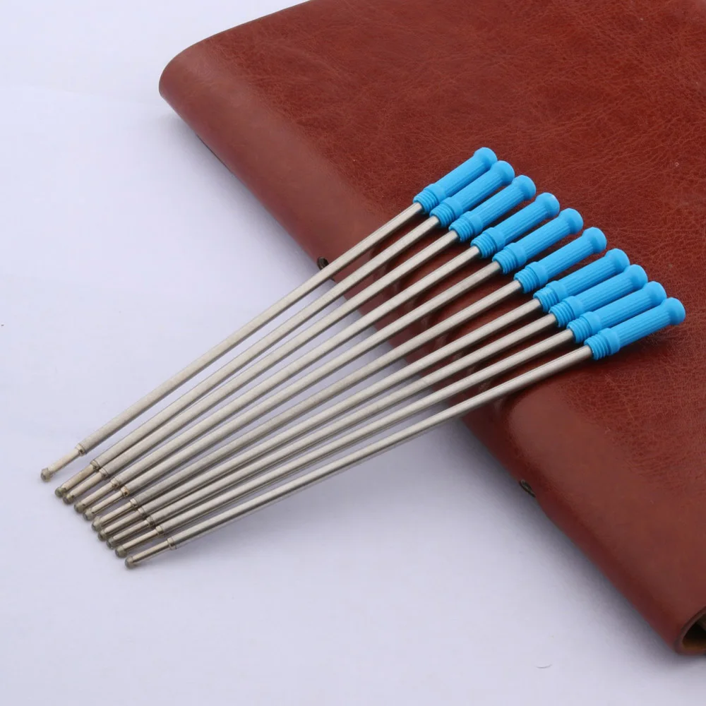 

Оптовая продажа, 100 шт., голубые шариковые стержни высокого качества