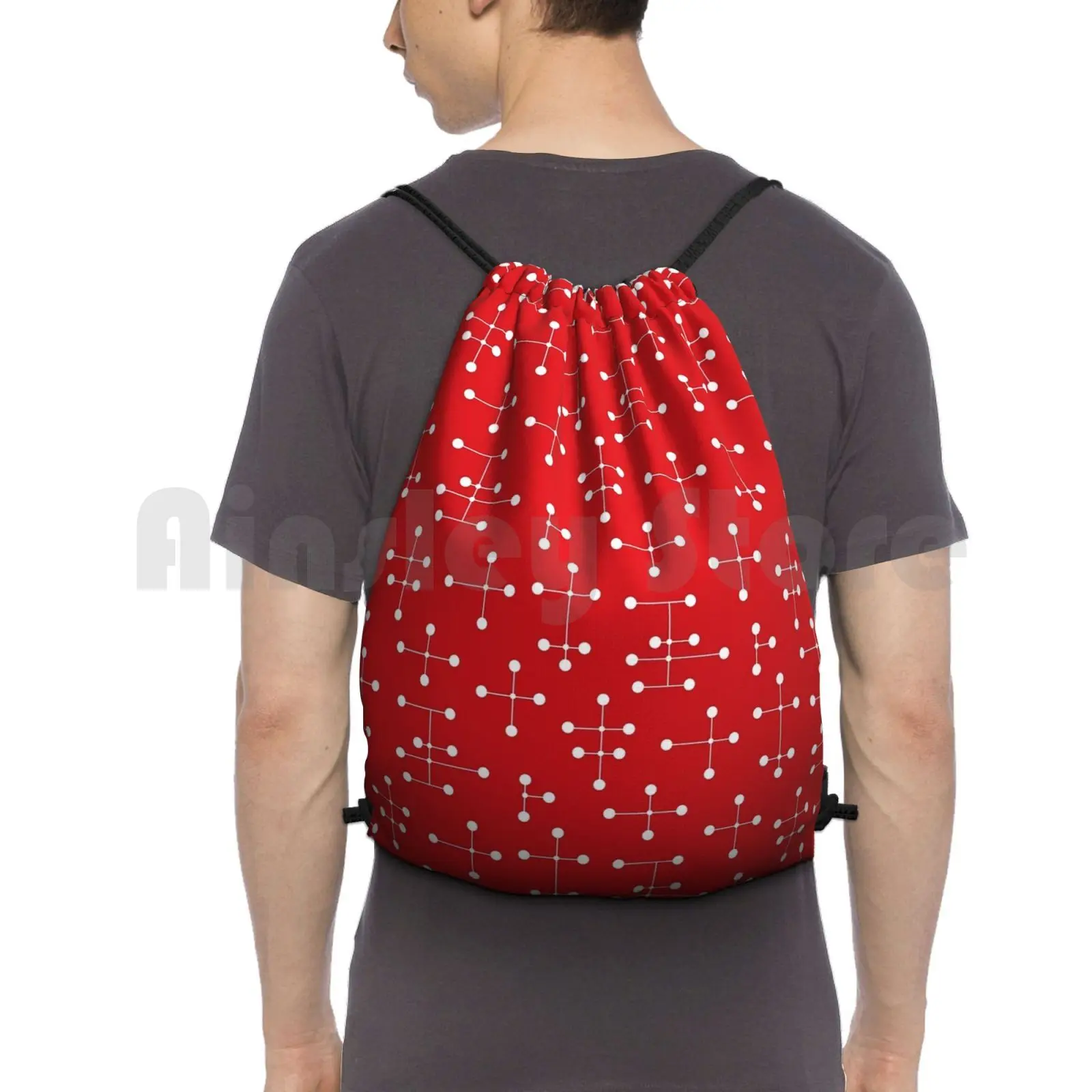 Midcentury Modern Dots 29 рюкзак сумка с Кулиской Спортивная Сумка водонепроницаемая 1950S 1960S