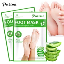 

PUTIMI Moisturizing Foot Mask Nourish Peeling for Legs Feet Mask Scrub Exfoliating Socks for Pedicure Anti Crack Heel Foot Patch