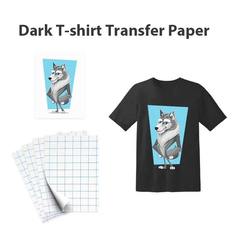 Raimarket Papel Transfer para Camisetas Para Tela Claras y Blancas | 20  Folios A4 para Camiseta Personalizada | Papel de Transferencia Térmica,  Para