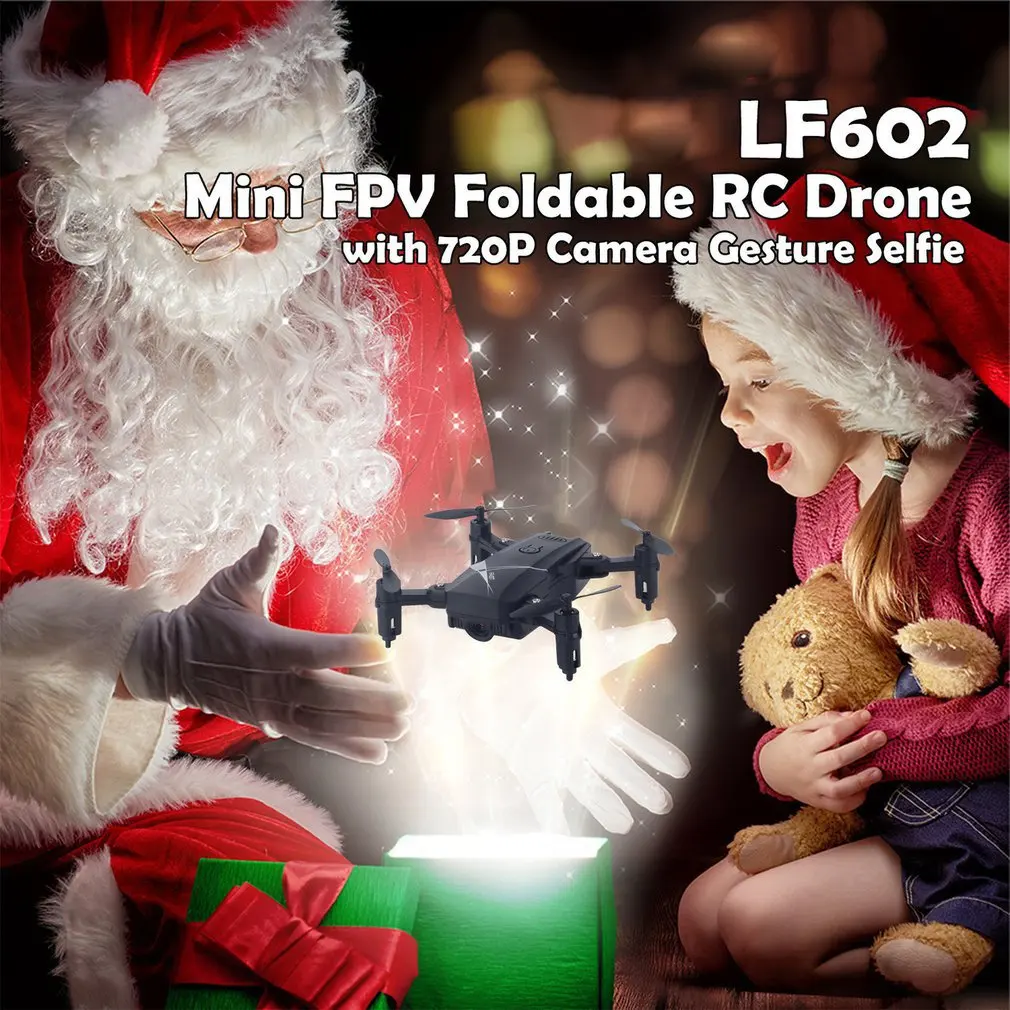 LF602 2,4G мини FPV складной RC Квадрокоптер с 720P HD Wifi камера жеста селфи высота удержания