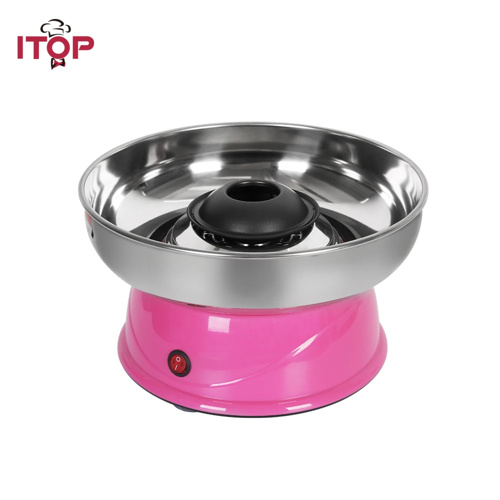 

ITOP вата машина для конфет Электрический карнавал вата сахарница для детей пластиковый корпус чаша из нержавеющей стали