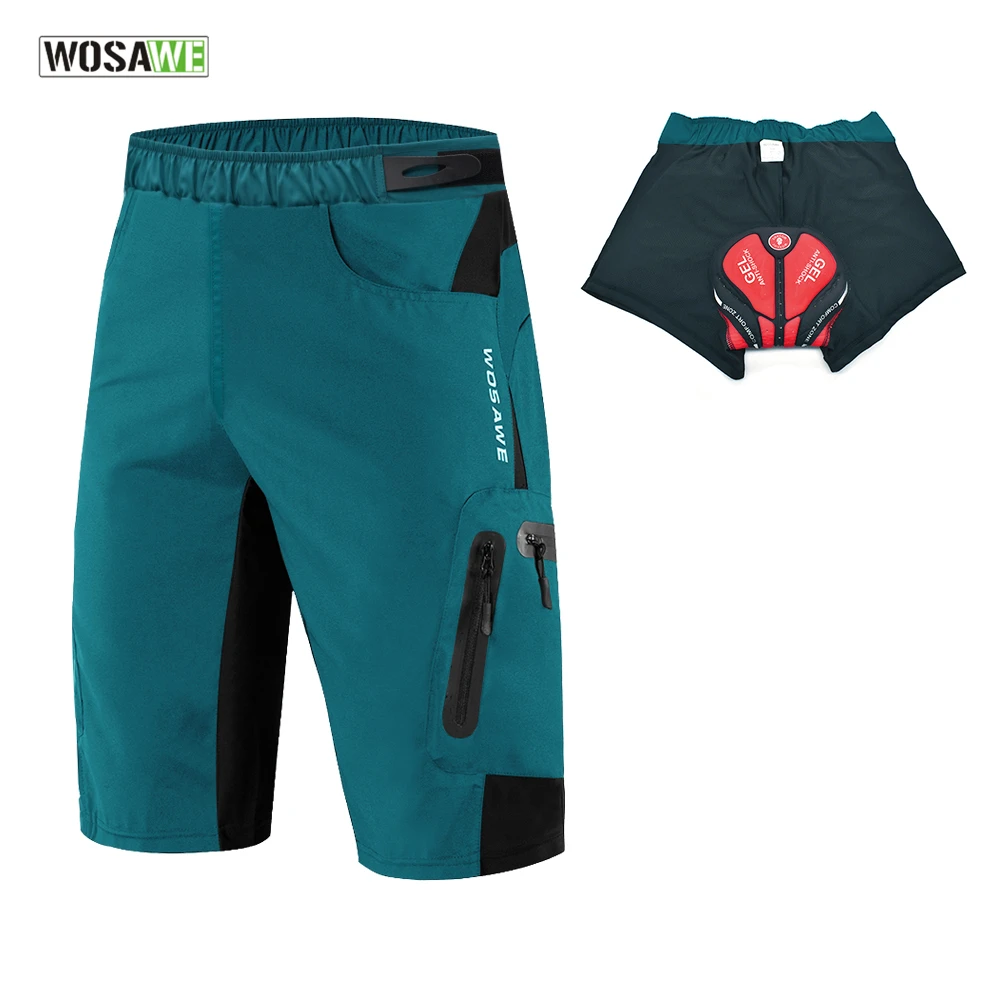 

WOSAWE Summer Men's Cycling Shorts Mountain Bike Downhill Shorts Loose Outdoor Sports Riding Road MTB Bicycle Short Pant