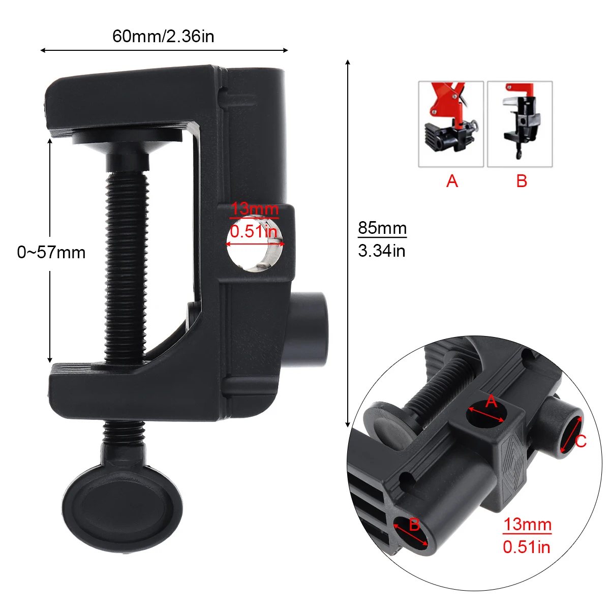 Universal Bracket Clamp Accessorie DIY Fixed Clip Fittings Screw Light Mounting Camera Holder for Microphone Desk Lamp Broadcast