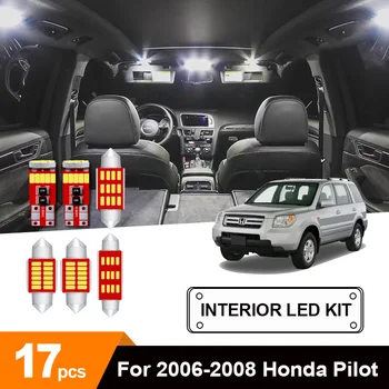 

17x Ice Blue Canbus Car LED License Plate Trunk Dome Map Step Vanity Mirror Glove Box Bulb Package Kit For 2006-2008 Honda Pilot