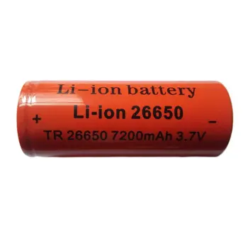 

Professional 26650 3.7v 7200mah Rechargeable Li-ion Battery Use for Flashlight Good Quality Torch Batteries Red