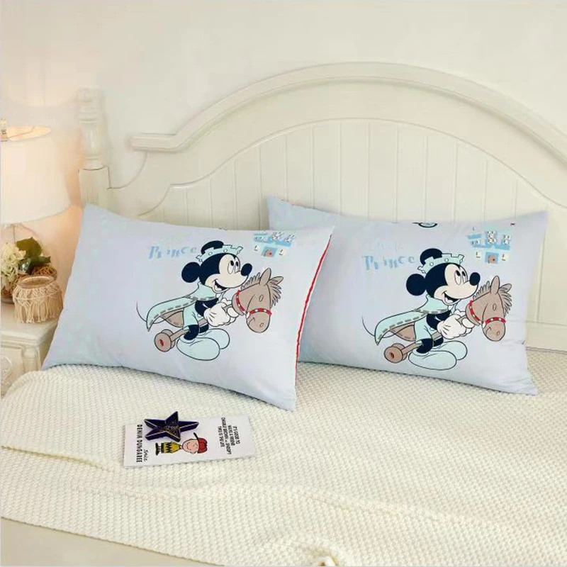 Скидки! Disney 100% хлопок наволочки 2 шт мультфильм Микки Минни Принцесса пара