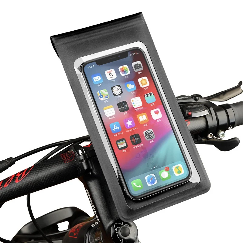 Bicycle Phone Touch Screen Bag Waterproof Handlebar Mobile Phone Stand Holder