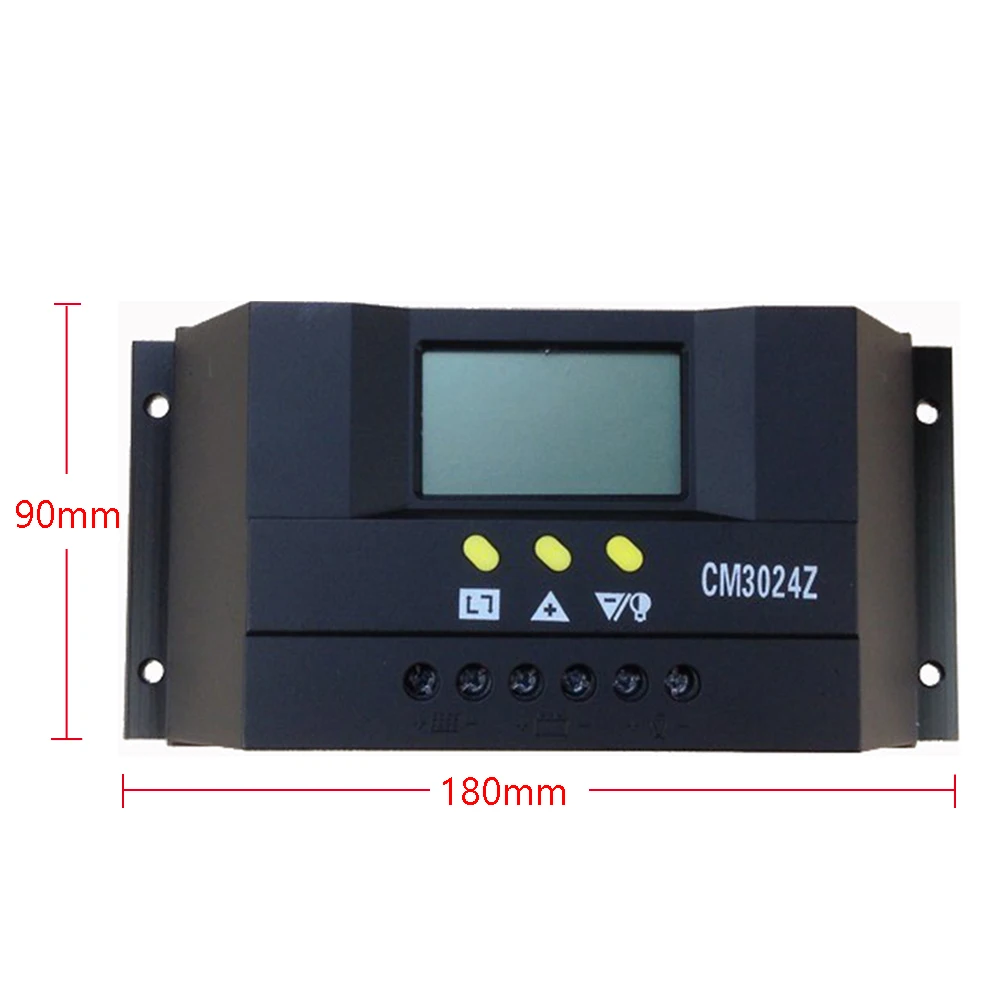 CM3024Z 12 V/24 V 30A Солнечный контроллер ЖК-контроллер заряда генетатор напряжения солнечных панелей режим заряда солнечный регулятор PWM