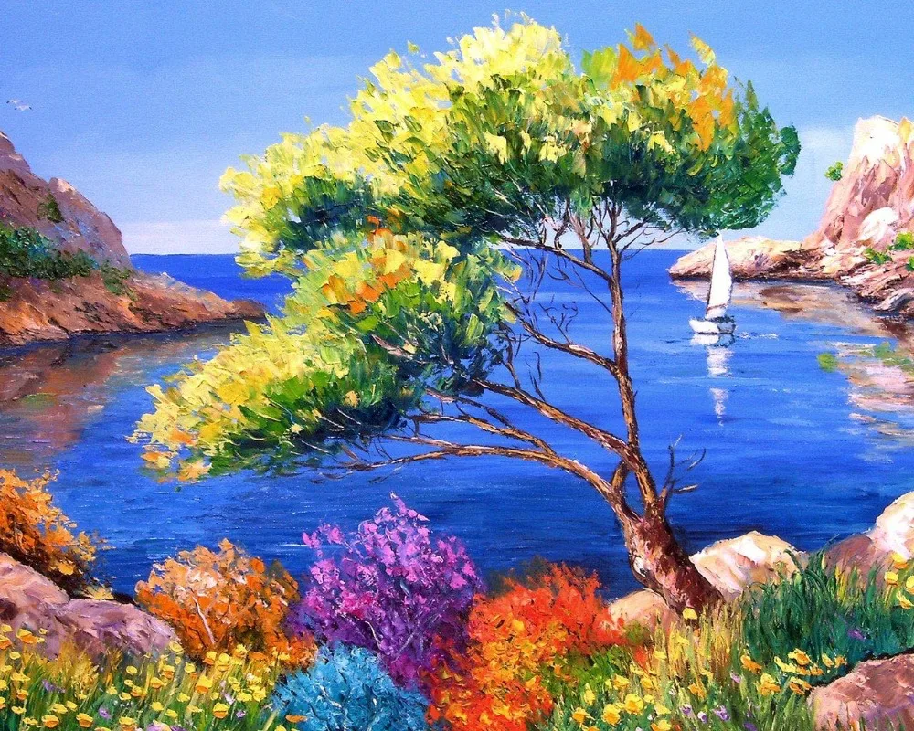 碧海绿树高清