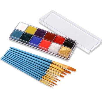 

Body Paint Face Paint Palette Tattoo Makeup Oil Painting Henna Halloween Party Fancy Waterproof Tattoo Kit Body Art Paint Cream
