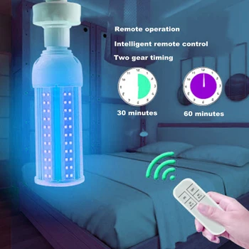 

E26/27 LED UV Sterilizer Lamp for Home Sterilizer Disinfection Deodor Ultraviolet Disinfection Mite Killer Ozone Light