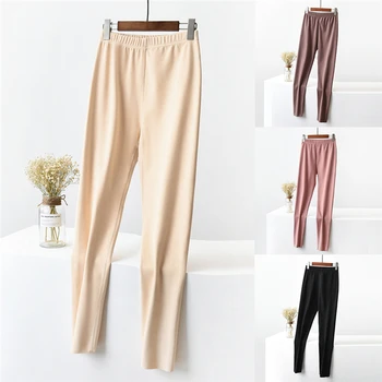 

2XL Plus Size Women Thermal Bottoms Warm Leggings Female Winter Velvet High Waist Fleece Good Stretchy Thermo Pants