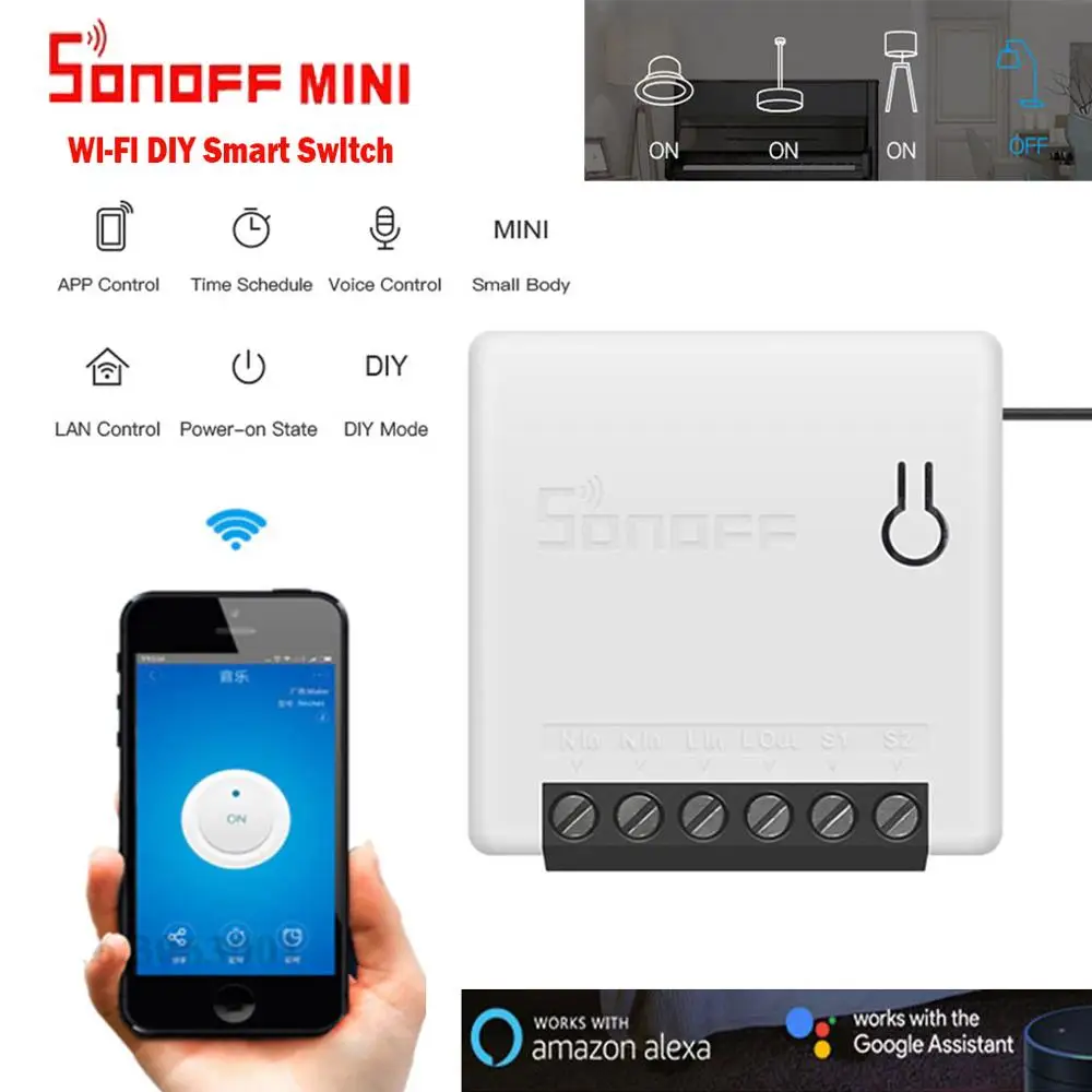  Sonoff Mini DIY Smart Switch Small Size Remote Control Home Appliance Light Lamp Wifi Switch - 4000154289115