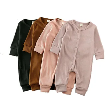 

2020 Newest Hot Newborn Infant Baby Girl Boy Winter Knitted Romper Jumpsuit Ribbed Overall Long Sleeve Spring Autumn Clothes