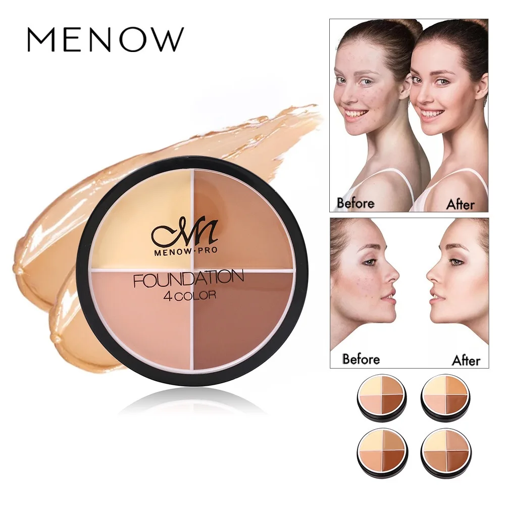 

MENOW 4 colors Concealer Stick Foundation Makeup Full Coverage Contour Face Concealer Cream Base Primer Moisturizer Drop ship