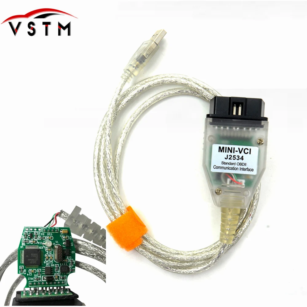 Мини VCI V13.00.022 для Toyota J2534 OBD OBD2 автомобильный диагностический кабель сканер