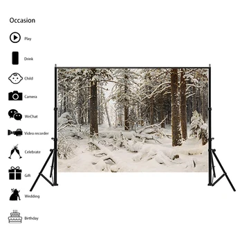 

2 Sizes Photo Background Paper Winter Scenery Studio Photo Backdrop Prop Vinyl Background for Party Christmas Wedding Decoration