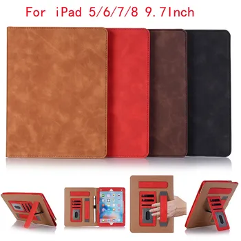 

Smart Case For iPad 5/6/7/8 9.7Inch Universal Tablet Case with Wallet Card Holder Slim Stand Cover 2018 With Auto Sleep/Wake A50