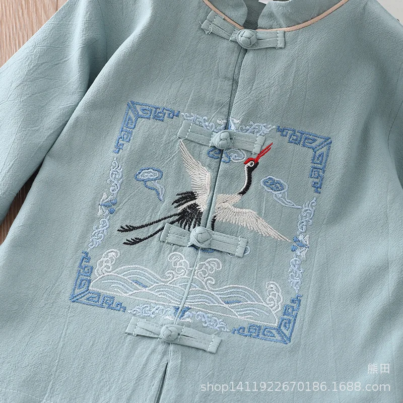 Chinese-style Childrenswear Autumn New Style Chinese Clothing CHILDREN'S Garment Traditional Chinese Garments for Boys Retr