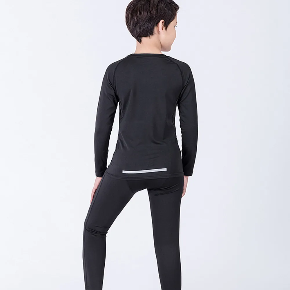 Running Sets Kids Boys Leggings Men Fitness Training Pants Gym Sports