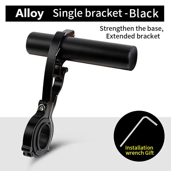 Rallonge De Guidon Tube Noir 25 Cm - Pour VTT Ou Vélo - SODIAL 6293