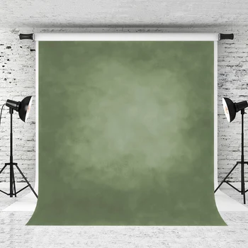 

VinylBDS Green Solid Color Photography Backdrops Abstraction Studio Background Cotton Washable Background Fantasy