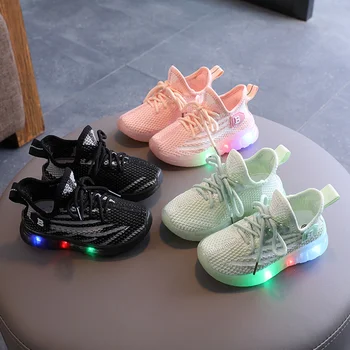 

Kids Led Shoes Anti-slip Soft Rubber Bottom Baby Sneaker Kids Baby Girls Boys Bling Led Light Luminous Sport Sneakers Shoes