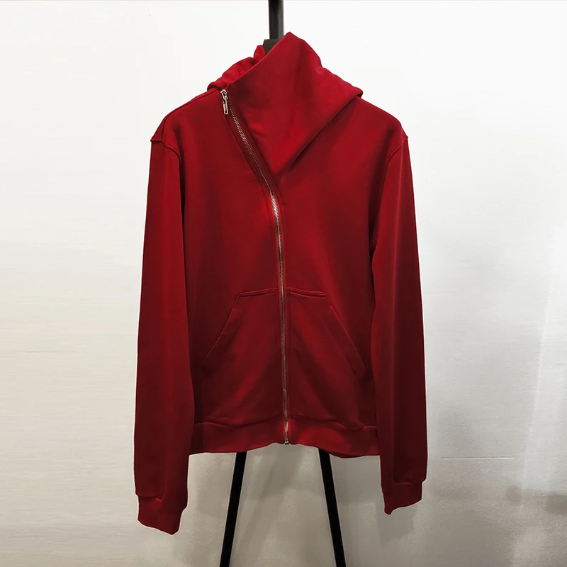 

Sureme 2019 Ro Style Wizard Hat Hoodies Men Women Oversized Asymmetric Zipper Hoody Pullovers Irregular Brown Witch Hoodies Men