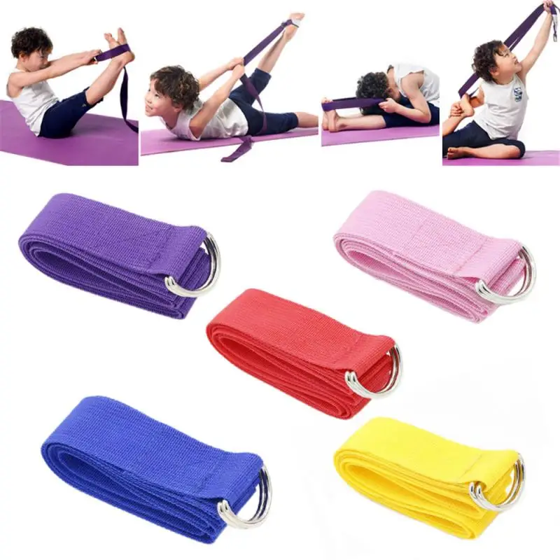Women Yoga Stretch Strap Multi Colors D Ring Belt Fitness Exercise Gym