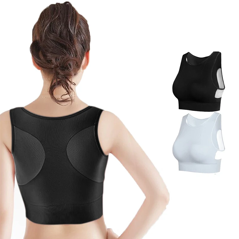 

Women's Crop Tops keep Fit Yoga Vest Paded Low Strength Dry Fast Mesh Sexy Solid Colour Slim Fit Gym Running Sports