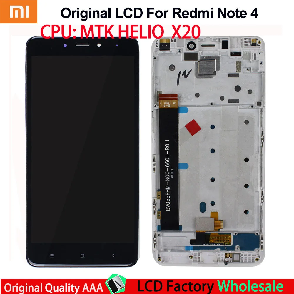 

AAA original for Xiaomi Redmi Note 4 LCD Touch Digitizer Redmi Note 4 LCD Display Screen and Digitizer Full Assembly with Frame