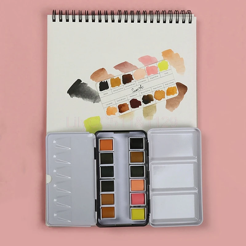 Paint Tray Color Palette Watercolor Palette Half Pan Watercolor Tray Paints Tin Box Empty for Painting Supplies