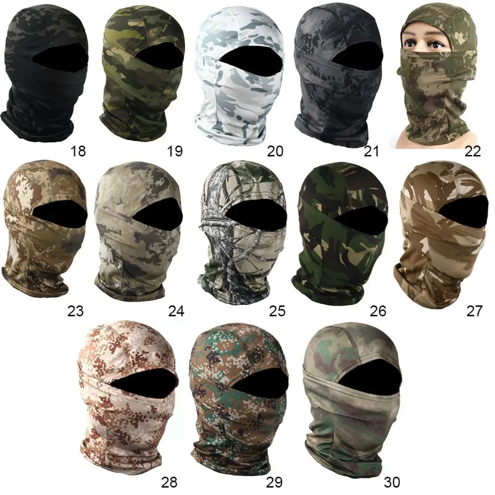 green skully hat Hunting Camouflage Hood Outdoor Camo Cycling Balaclava Full Face Mask Bicycle Ski Bike Snowboard Sport Cover Hiking Cap skully with brim