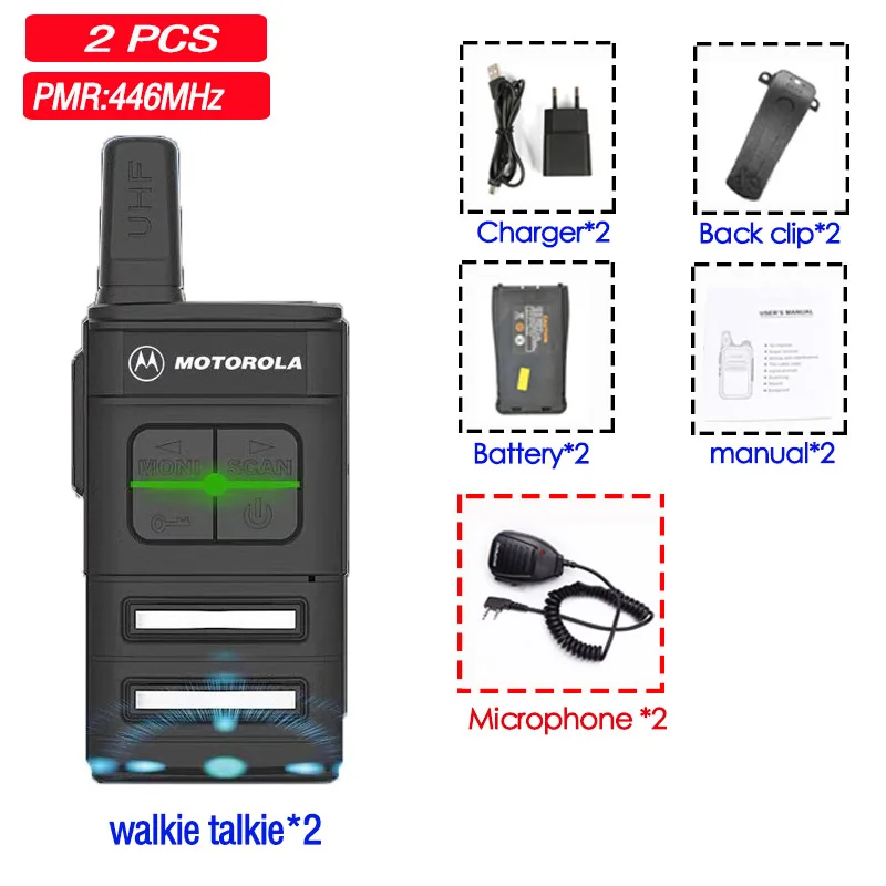 2 шт. мотора 328 мини-рация USB быстрая зарядка UHF Ham CB портативное радио Woki Toki cb радио comunicador рация - Цвет: 2M