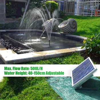 

15W Solar Power Panel Landscape Pool Solar Pump 3.6W Remote Control Brushless Water Pump Kit for Fish Tank Garden Fountains