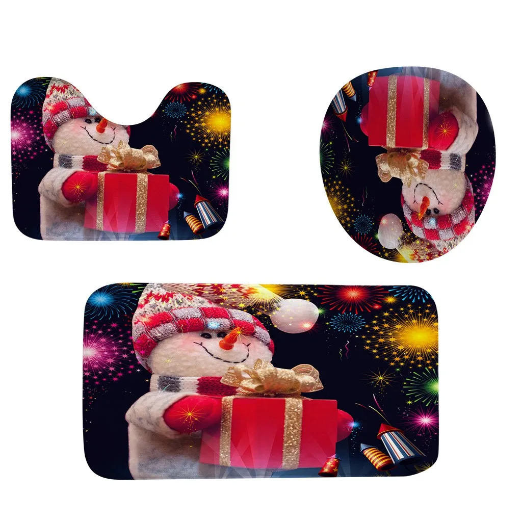 3 шт. Санта Клаус сиденье для унитаза рождественские украшения для дома Noel Navidad счастливый год Рождественский Декор новогодний декор
