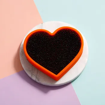 

Miss Gorgeous Silicone Scrubbing Makeup Brushes Scrubber Makeup Sponge cosmetic Puff Cleaning Tool Dry Cleaner Board Heart-shape