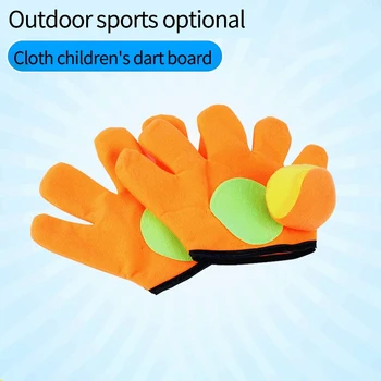 

1Set Gloves Sticky Ball Outdoor Sports Game Throw Catch Balls Toy Gloves Set Sticky Mitts Catch Balls Playing Toys