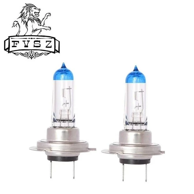 2x H7 Halogen 55W 12V Low/High Beam Headlight/Fog Light Bulbs Clear Glass  Pair 