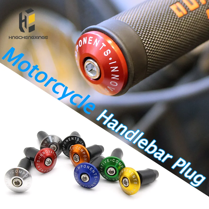 Motocicleta Handle Bar End Weight Handlebar Grips, Grips Cap, Universal Motocicleta Modificação Bws, Protection Plug Acessórios