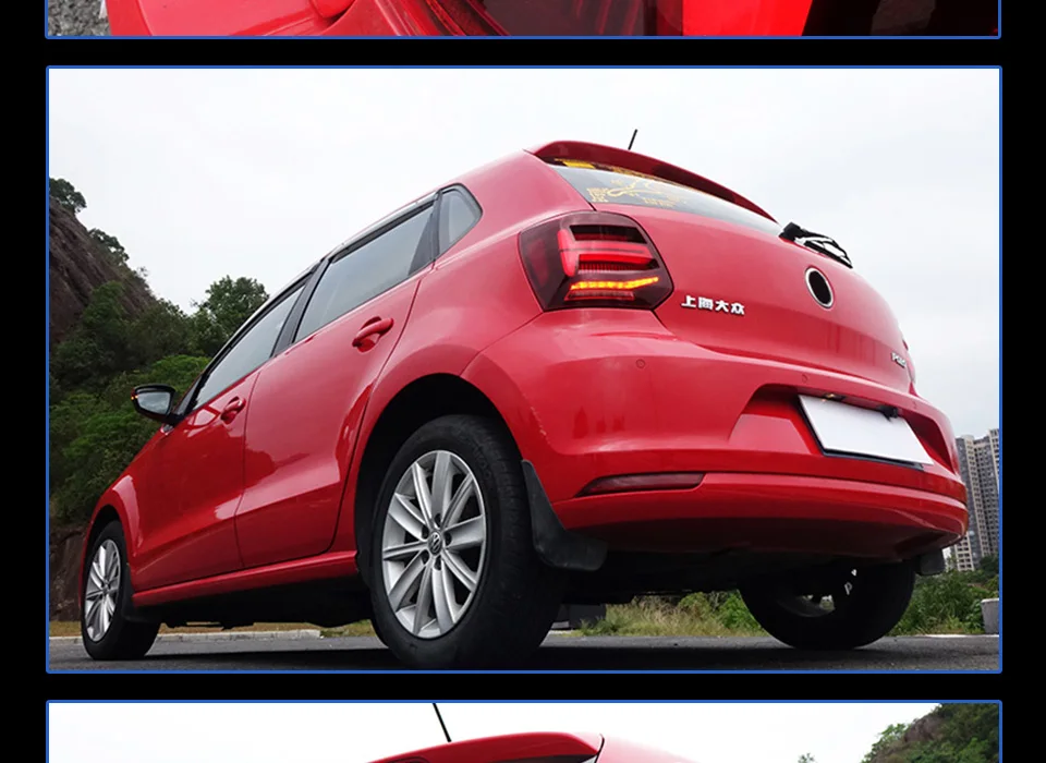 Стайлинга автомобилей задние фонари чехол для VW Polo задние фонари 2011- фонарь светодиодный задний фонарь поло задние фонари зад багажная лампа