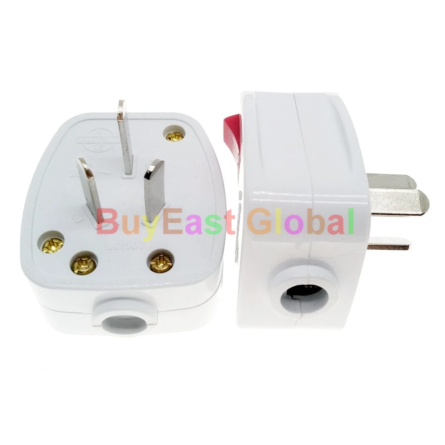 3 шт.) китайский стандарт 3 Pin DIY Rewireable Plug AC100~ 250V 10A w/главный выключатель питания светодиодный индикатор