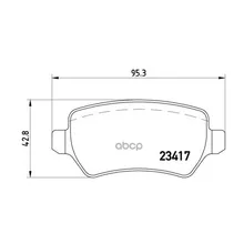 Колодки Тормозные Opel Zafira 05- Задние Brembo P10013 Brembo арт. P10013